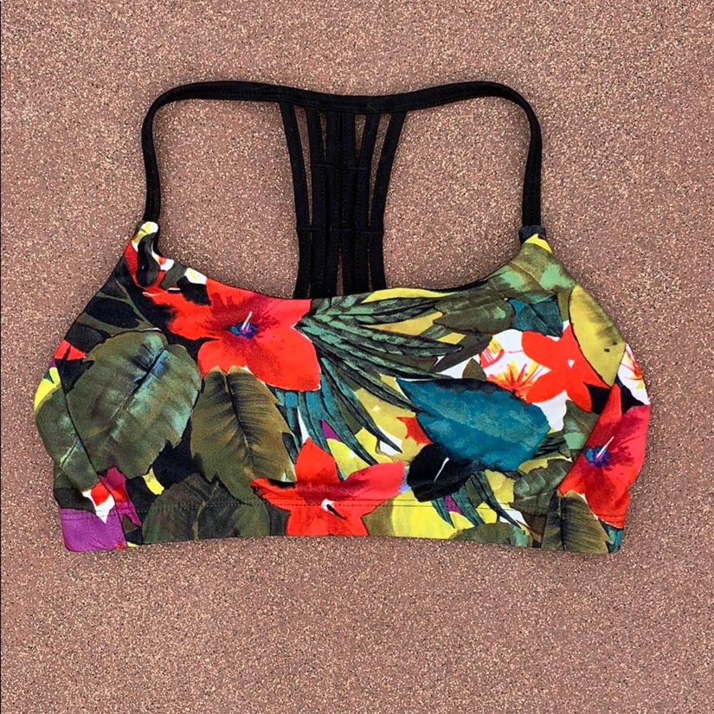 Floral sports bra